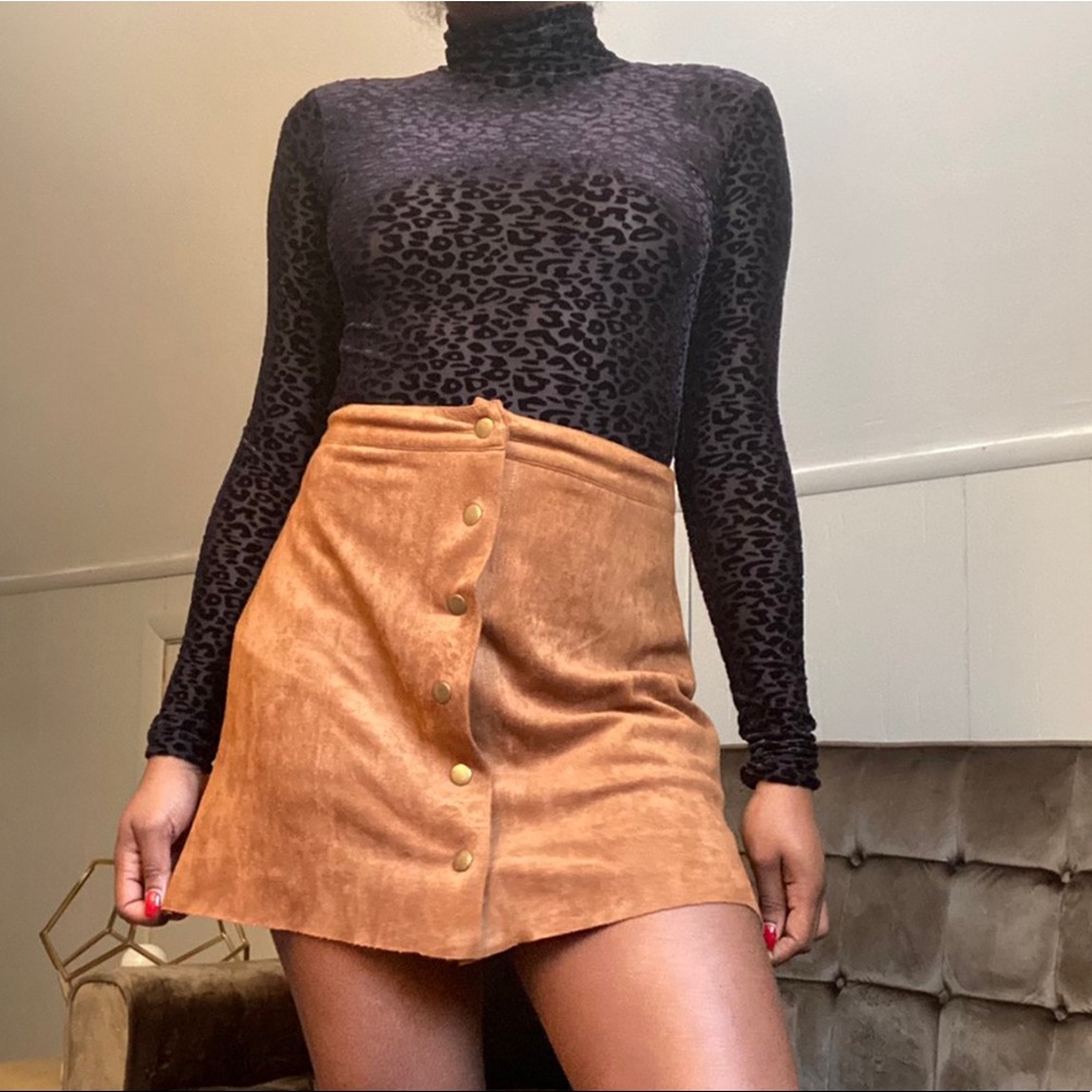 Suede skirt